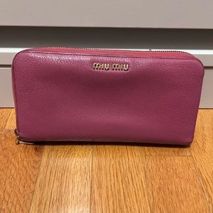 MiuMiu zip around long wallet